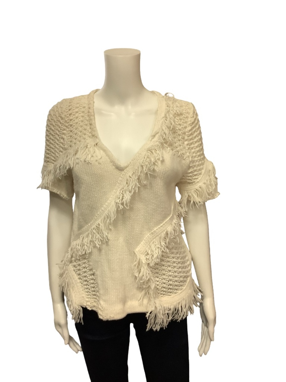 Anthropologie V-Neck Knit Sweater Size: S
